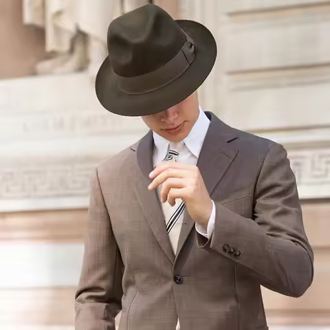 Wool Fedora Hat Unisex Felt Fedoras Hats Adult Fashion Trilby Hats Popular Headwear Wool Fedora Tril