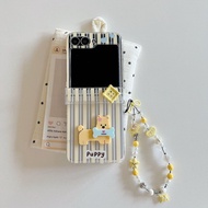 TEMU เคสโทรศัพท์ - เคสโทรศัพท์ลายลูกสุนัข 3D น่ารัก พร้อมสายคล้องคอแบบมีลายทาง, ใช้ได้กับ Samsung Z 