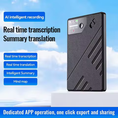 AI Voice Recorder GPT Smart Voice To Text Recorder APP Control Audio Dictaphone for Lectures Phone C