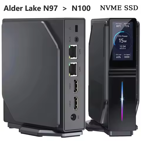 SZBOX S1 Intel N97/N150 MINI PC DDR4 3200MHz 16GB 512GB WIFI6 BT5.2 2*1000M 2*HDMI2.0 Desktop Office