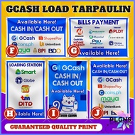 ⭐ ♚ ◙ Tarpaulin Banner Gcash Cash in Cash out Load and Bills