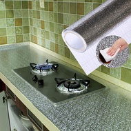 Home Kitchen Self Adhesive Waterproof Oilproof Aluminium Foil Wallpaper Sticker Pelapik Dapur Minyak