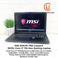 MSI GP62M 7RD LEOPARD INTEL CORE I7-7700HQ 16GB RAM 512GB SSD GTX1050 USED LAPTOP REFURBISHED NOTEBO