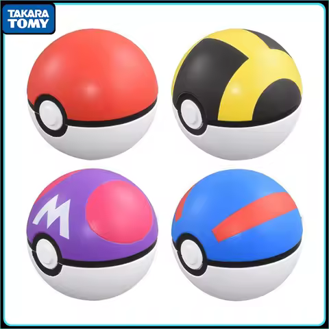 TOMY Pokemon Gacha Master Ball Poke Ball Collectible Capsule Openable Display Model Desktop Ornament