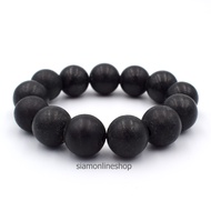 BLACK JADE หยกดำ หยกพม่าแท้ ขนาด 14 มม. by siamonlineshop