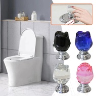Multi-Purpose Cupboard Drawer Cabinet Door Handle Decoration / Rose Handle Bathroom Toilet Press Button / Long Nail Protector Push Switch / Bath Room Home Tool