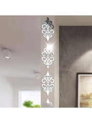 10入組現代風格亞克力裝飾鏡牆貼,銀色粘背,可拆卸自黏,適用於客廳,餐廳,臥室,浴室,派對和節日裝飾
