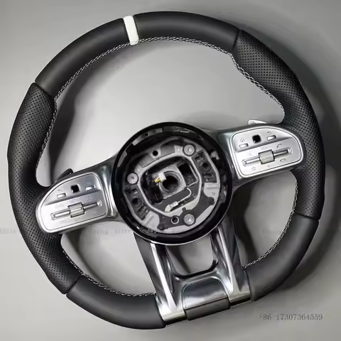 Leather Carbon Fiber LED Steering Wheel Fit For Benz W211 W212 W213 W221 W463 W464 C217 W221 W222 W2