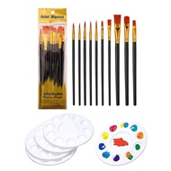 love* 10 Pcs Nylon Hair Paint Brushes Art Supplies Watercolor Painting Brushes Set for Adult Student