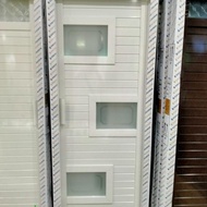 pintu kamar mandi aluminium Exclusive putih dan coklat 70x200cm