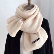 Unisex wool scarf for men and women, thick knitted cashmere scarf to keep warm in autumn and winter 