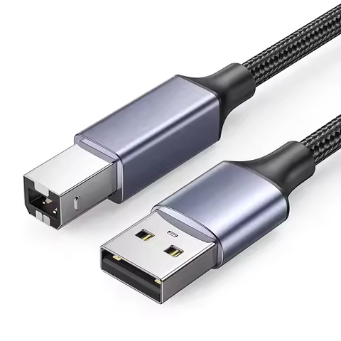 USB A Type C to USB B 2.0 Printer Cable High Speed Cable for HP Canon Brother Epson Dell Printer Fax