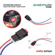 (SL02) Additional Motorcycle Hazard Light Switch - Multifunctional On Off Hazard Turn Signal Headlig