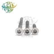 Stainless Steel Screw L Key M6x30 Flat Star Import 304 Screw Star Head