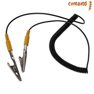 ICVMAX Anti-Static ESD Grounding Cable, Black 180cm / 71" Coiled Cord, Durable Male-to-Female PU,Met
