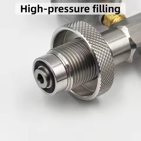 HPA DIN300 Cylinder Decanting / Equalising Fill Station with Pressure Hose and Pressure Gauge, 232ba