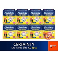 CERTAINTY DRYPANTS XL64 (SIZE XL 8 PCS X 8 PACKS) ADULT DIAPER PANTS REF 3100061