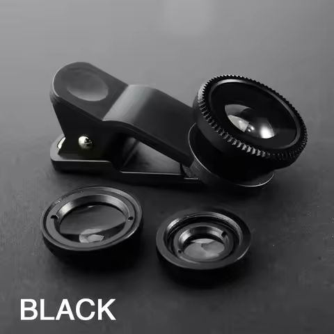 3in1 Fisheye Wide Angle Micro Camera Lens for iPhone Xiaomi Redmi 3IN1 Zoom ZY Fish Eye Len on Smart