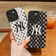 Fashion Photo Frame Black &amp; White NY Yankees Cartoon Phone Case For iPhone 14 13 12 11 7 8 Plus SE2 X XR XS Max iPhone14 Cover