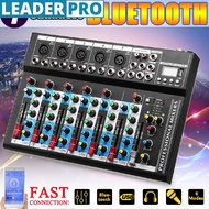 7 Channel USB Digital Karaoke Mixer bluetooth Live Studio Audio Mixing Console Microphone Sound Card for DJ Party KTV