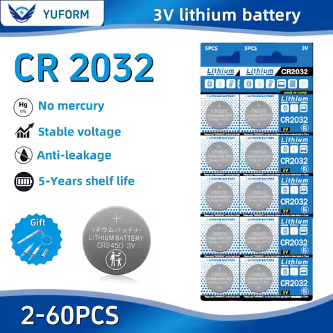 2-50PCS 200mAh CR2032 DL2032 ECR2032 3V Lithium Battery For Watch Toys Calculator Car Key Remote Con