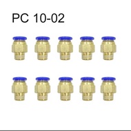 PC 10-02 Pneumatic Fitting 10mm To External Thread 1/4 inch