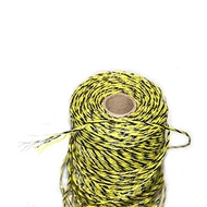656 Feet 200 Meter Yellow/Black Electric Fence Polywire, 6 Stainless Steel Conductors, Easy to Insta