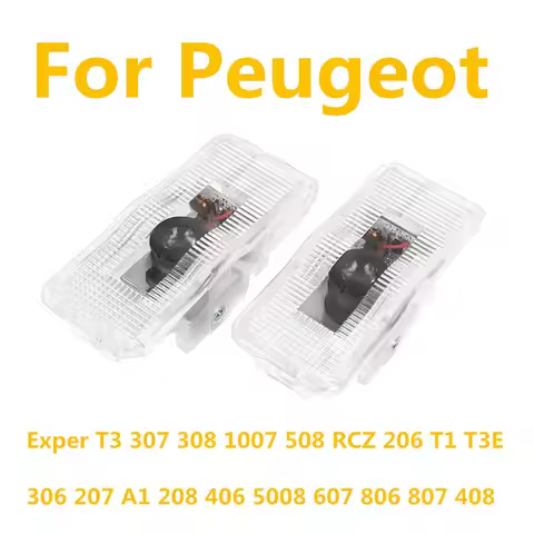 LED Car Door Welcome Shadow Light For Peugeot Exper T3 307 308 1007 508 408 RCZ 206 T1 T3E 306 207 A