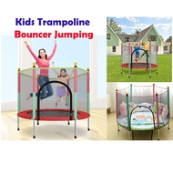 Kids Trampoline Children Trampolines Indoor Outdoor Children Bouncer Jumping with Safety Enclosure N