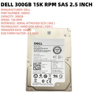 DELL 0H8DVC H8DVC ST9300653SS 300GB 15K 2.5" 6Gbps SAS HDD Hard Drive
