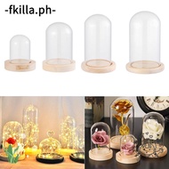 FKILLA Glass cloche Home Decor Plants Glass Vase Terrarium Transparent Bottle Flower Storage box