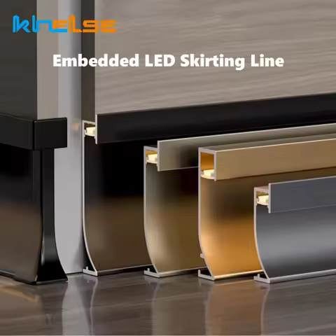H40/50/60/80mm LED Skirting Line Strip Light Downward Glowing Aluminium Profile Embedded Wall Basebo