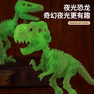 3d Luminous Building Blocks Dinosaur Fossil Archaeological Model Tyrannosaurus Velociraptor Desktop 