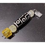 9 Eye Dzi with Citrine Dust Plug