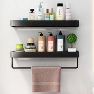 KONG Cosmetic Shelf Shampoo Holder Wall Mounted Toiletries Holder Towel Rack Bathroom Rack Black Bathroom Accessories