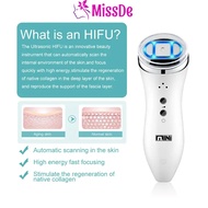 MissDe MINI HIFU V Face Face Skin Lifting Tightening Ultrasound EMF RF Facial Beauty Device Face Firming Mini Wrinkle Remove Skin Rejuvenation HIFU Ultrasonic RF Skin Care Machine