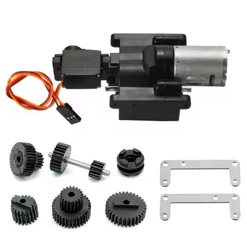 370 Motor 2 Speed Gearbox with Steel Gear Drive Shaft for WPL C14 C24 B14 B36 MN D90 MN-90 MN99S RC 