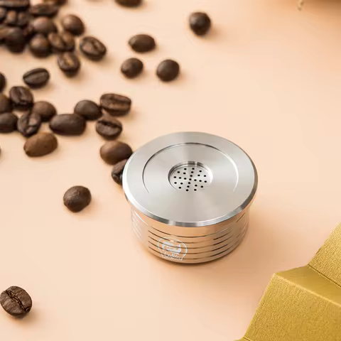 Stainless Steel Metal Coffee Capsule Pod Compatible for La-vaz-za Espresso Point Reusable Refillable
