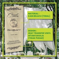 TUNANG / KAHWIN Kain Rentang Klasik - banner klasik kain belacu | kain backdrop
