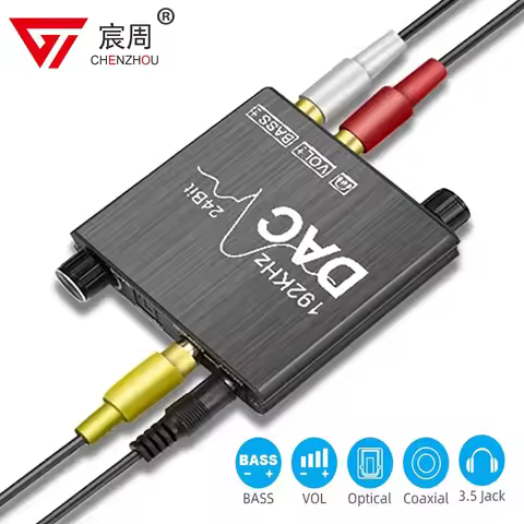 192KHz/24Bit DAC Digital to Analog Audio Converter Digital SPDIF Optical Toslink Coaxial to Analog S