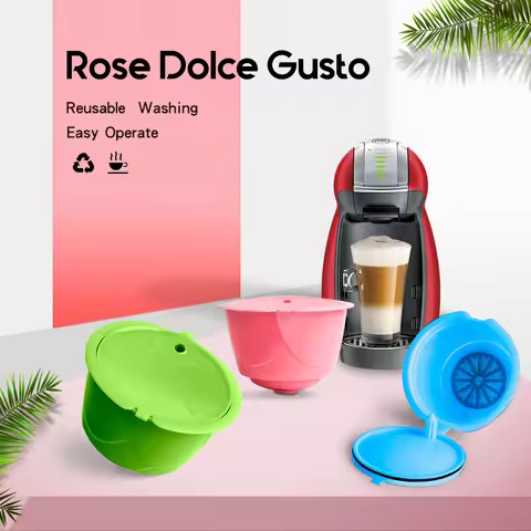 Reusable Dolci Gusto Dripper For Nescafe Dolce Gusto Rose Coffee Capsule Filters Refillable Tea Bask