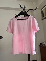 CHANEL  粉色🩷🩷LOGO短T #M 香奈兒 圓領 短袖 女裝 上衣 精品服飾 T恤 白T 短T