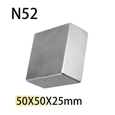 N52 50x50x25mm Neodymium Rectangle Water Meter Bar Block Strong Magnets Watermeter Search Magnetic m