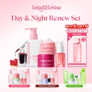Glad2Glow 6In1 Skincare Set With Moisturizer+Toner+Serum+Cleanser+Micellar Water Brightening Repair 