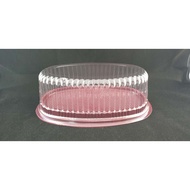 TP-159L 8" x 3" Oval Cheese Cake Box 20pcs Maroon | Bekas Kek Bujur 8" x 3" | Pastry Packaging |  Be