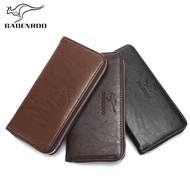 BADENROO 2022 New's Genuine Leather Wallet Men leather Wallets Business Brand Card holder Coin Purse Men's Long Zipper Wallet Leather Phone Clutch