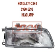 OFFER RHS Honda Civic SH4 EF2 EF 1990-1991 GLASS Front Headlamp Head Lamp Light Lampu Besar Lampu De