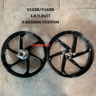 Y15 Y16 SPORT RIM ENKEI 6 BATANG CUSTOM HUB FULL COP SIAP BEARING BUSH Y15ZR Y16ZR Y125ZR Y125Z OPEN HUB 6BATANG