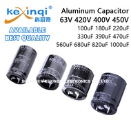 (1pcs) 63V 400V 420V 450V 100uF 180uF 220uF 330uF 390uF 470uF 560uF 680uF 820uF 1000uF D30xL45 D25xL