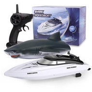 遙控鯊魚快艇二合一防水充電無線電動水上兒童玩具遙控船模型